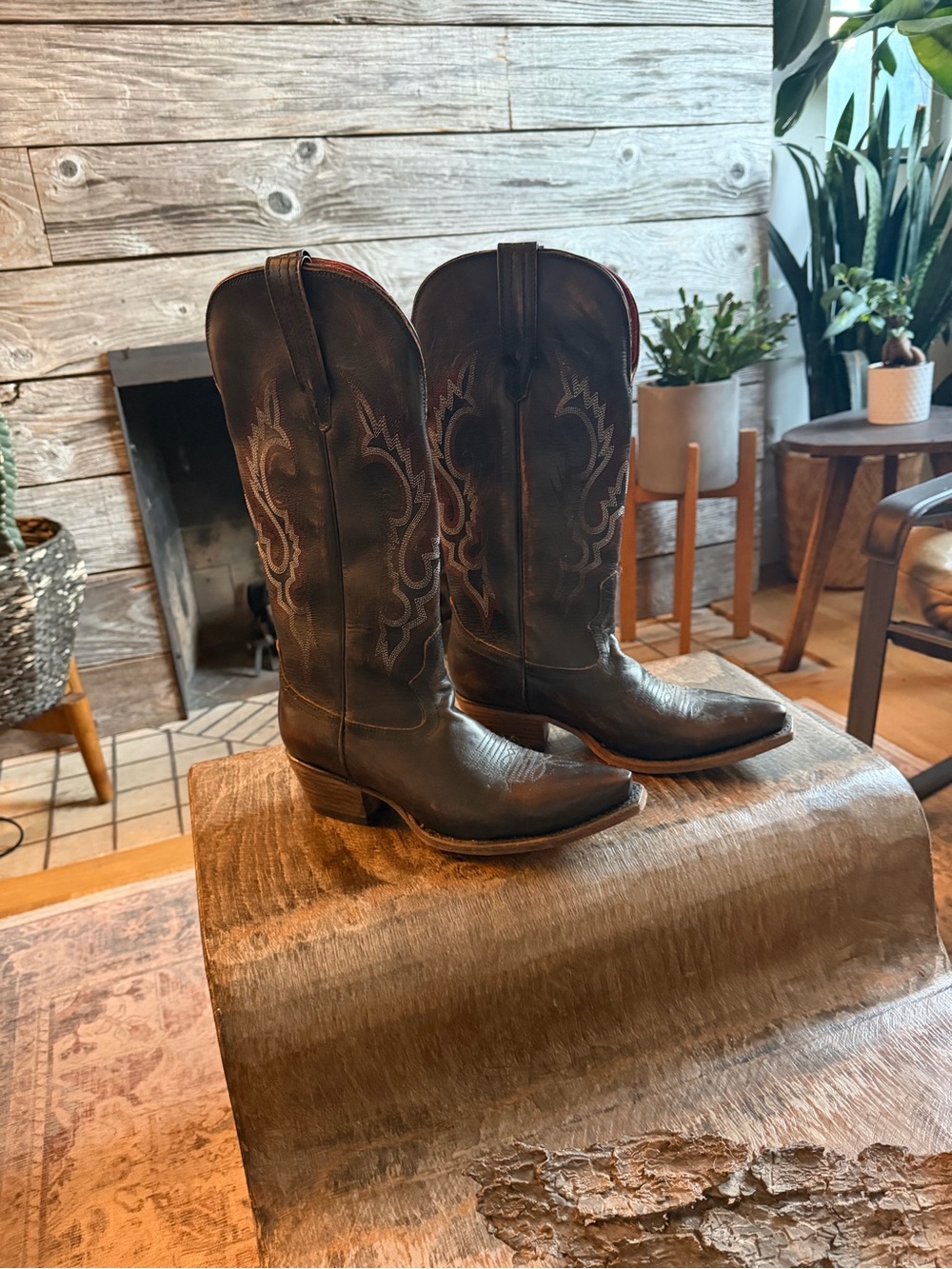 Freebird by Steven Black Leather Western Heeled Boots